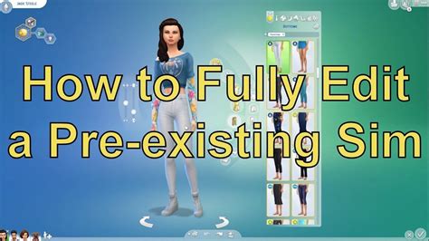 cannot edit pre existing sims 4