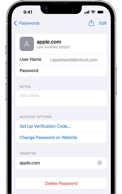 cannot find passwords and accounts on iphone