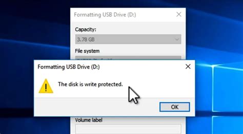 Cannot Format Usb Flash Drive Disk Is Write Protected