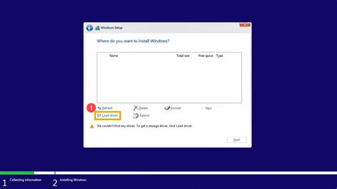 cannot load driver when installing windows 10