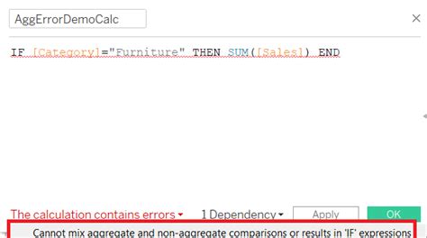 Cannot Mix Aggregate And Non Aggregate Comparisons Or Results In If Statements