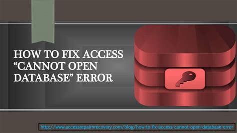 Cannot Open Database Gudid Access
