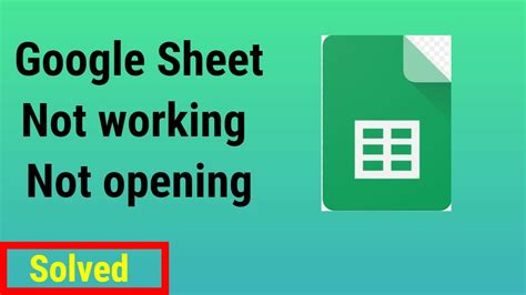 cannot open google sheets
