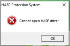 Cannot Open Hasp Hl Driver Windows 10