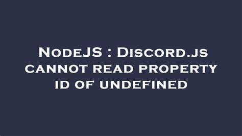 Cannot Read Property Set Of Undefined Discord Js