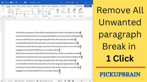 cannot remove line break in word