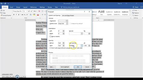 cannot remove line spacing in word