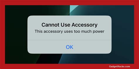 Cannot Use Accessory Iphone