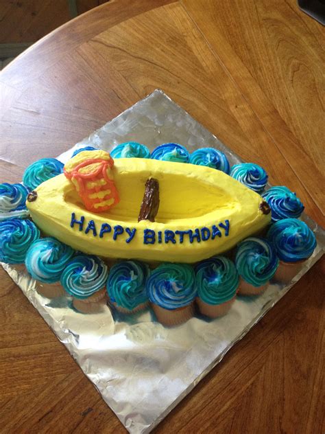 14 best Canoe cake images on Pinterest Kayak cake, Kayaks and Baking