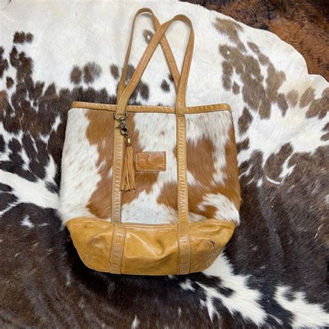 Canoe Look Bags Real Cowhide Fur Leather Backpack Poshmark