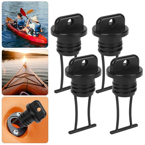 Akoyovwerve 4PCS/Set Kayak Drain Plug Kit Waterproof Plastic Drain Plug