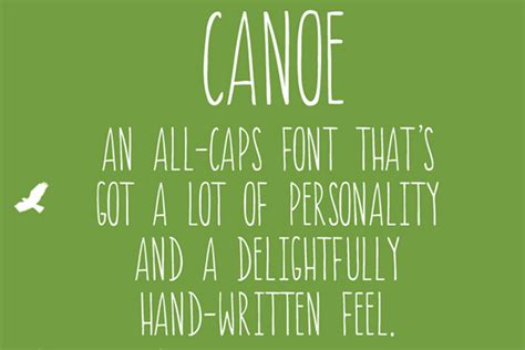 Canoe Handwriting Font