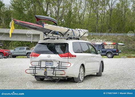 Hitch Swing rack on Van. Rack swings open so you have rear door access