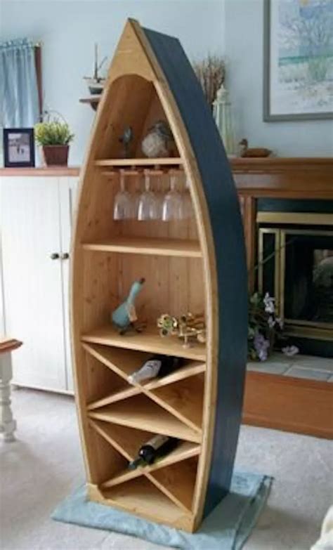 Marine Wooden Canoe Shelving Unit Home Accessories Online