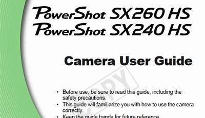 Canon Sx260 Hs Manual