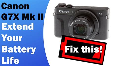 canon g7x battery life