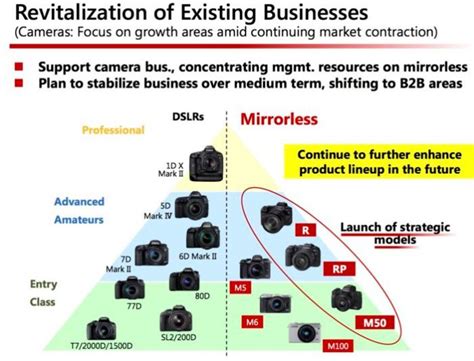 Canon Mirrorless Camera Hierarchy
