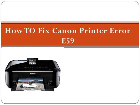 canon printer ts3322 error code e59