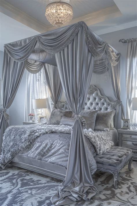 Canopy Bed Silver