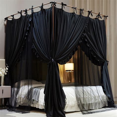 canopy curtains black