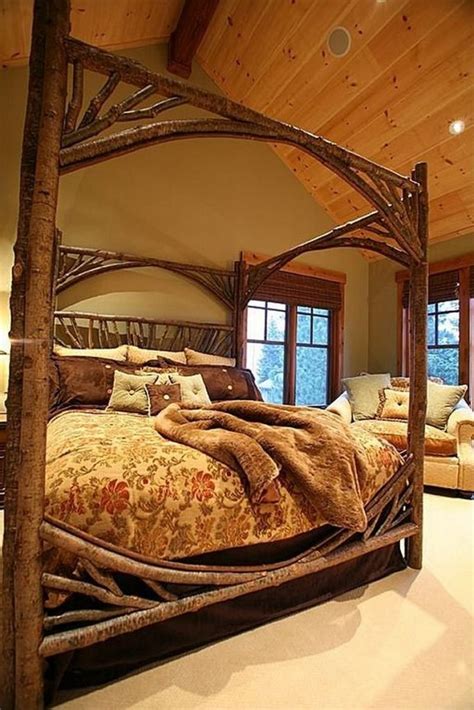 Canopy Log Bed Frame