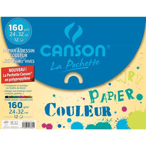 Pochette dessin couleur CANSON Miteintes 160g (12f) F24 x 32 cm