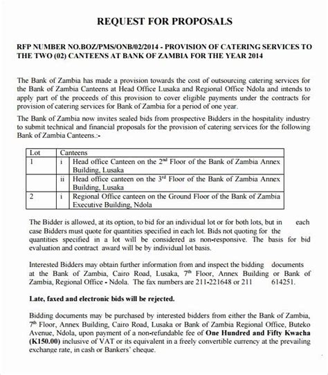 18+ Proposal For Canteen Services DocTemplates