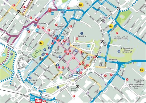 canterbury city map uk