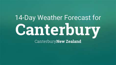 canterbury new zealand weather forecast