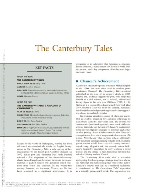 canterbury tales in modern english pdf