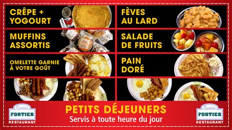 cantine fortier dejeuner