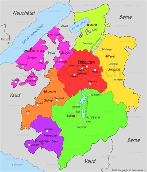 canton de fribourg carte