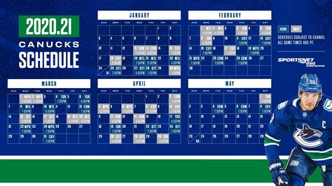 canucks home schedule 2024