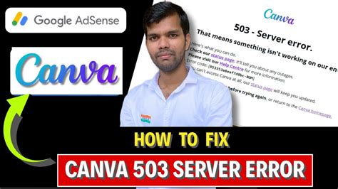 Canva 503 Server Error Fix