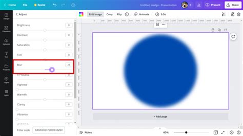 Blur Edges of Shape in Canva