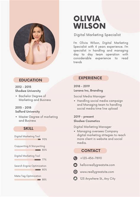 canva cv template free download