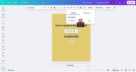 Canva Superscript Made Easy