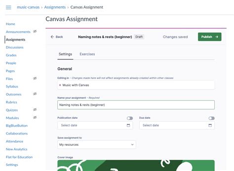 Canvas Assignment Settings