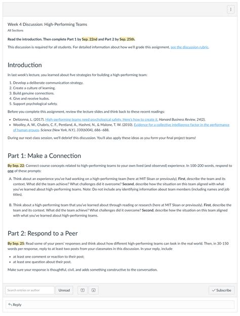 Canvas Discussion Example