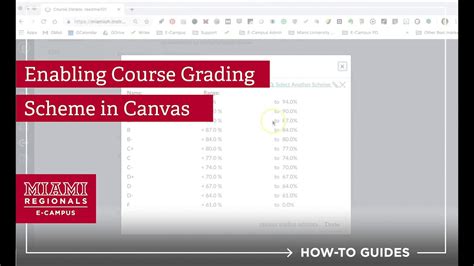 canvas enable course grading scheme