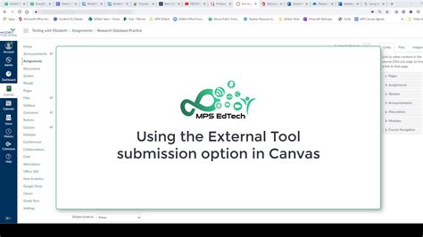 Canvas External Tools Not Working
