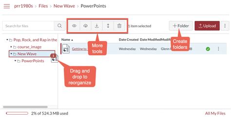 Canvas File Management