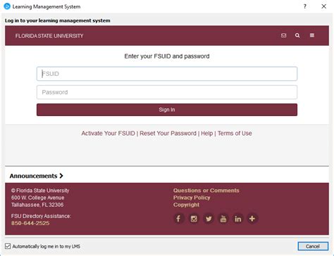FSU Canvas Login Guide