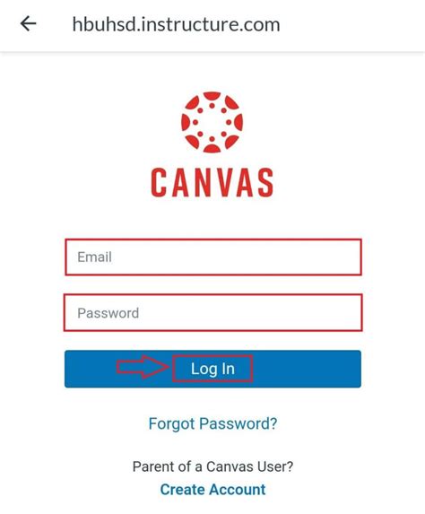 HBUHSD Canvas Login Guide