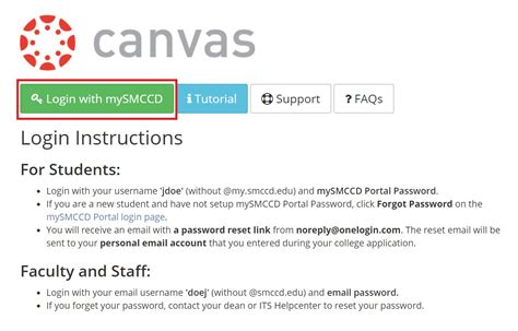 canvas portal log in