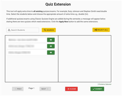 Canvas Quiz Extensions
