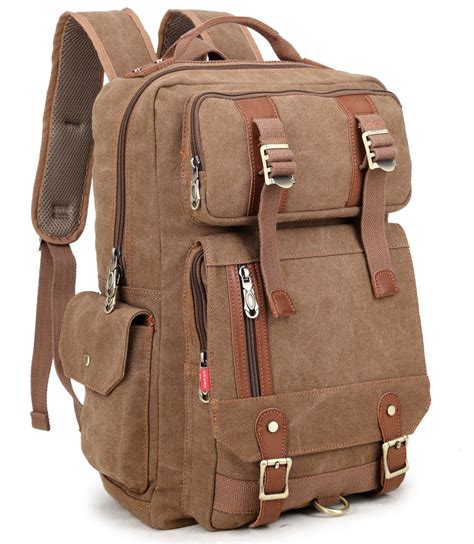 Canvas Rucksack Backpack for Men
