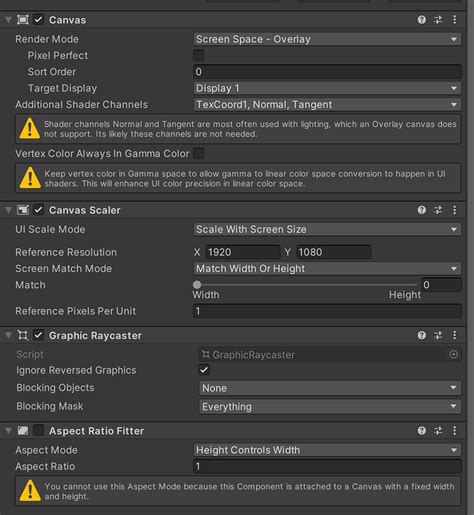 Canvas Scaling Unity