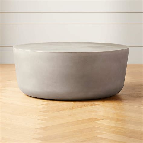 Cap Large Round Ivory Cement Coffee Table