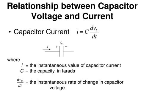 Capacitance Voltage Current Relationship